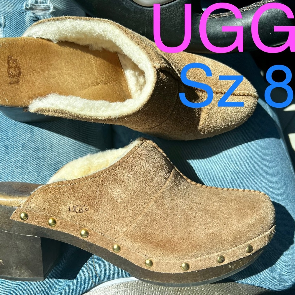 Ugg Sz 8 kassi sherpa lined platform clog
